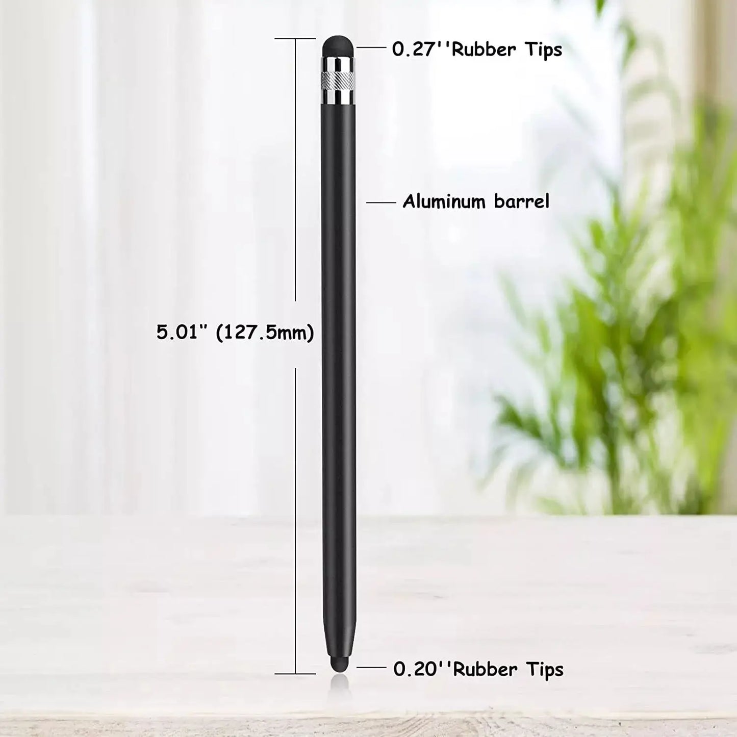 Universal Touch Pen for Tablets - Dual Silicone Head Capacitive Stylus for iPad and Android Smartphones