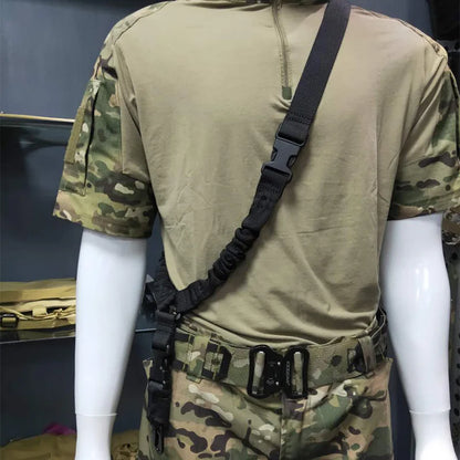 Tactical Single Point Gun Sling: Shot Gun Belt Hunting Accessories with Metal Buckle - Shoulder Strap Rifle Rope Belt