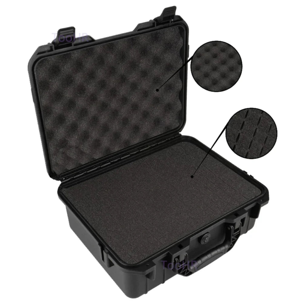 Waterproof Hard Carry Case Toolbox – Pre-Cut Foam Storage Organizer, Impact-Resistant Safety Protector for Hardware