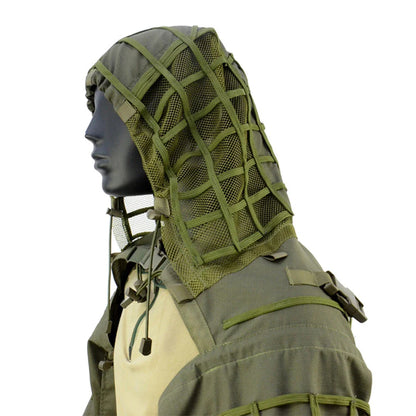 Ghillie Suit Tactical Sniper Coat – Viper Hood Camouflage Clothing for Airsoft, Paintball & Hunting, Ripstop Fabric