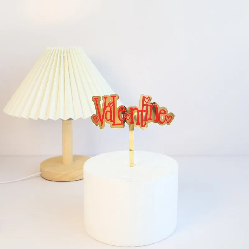Big Red Love Cake Topper – Acrylic Wedding & Engagement Party Decoration, Valentine’s Day Love Cake Topper