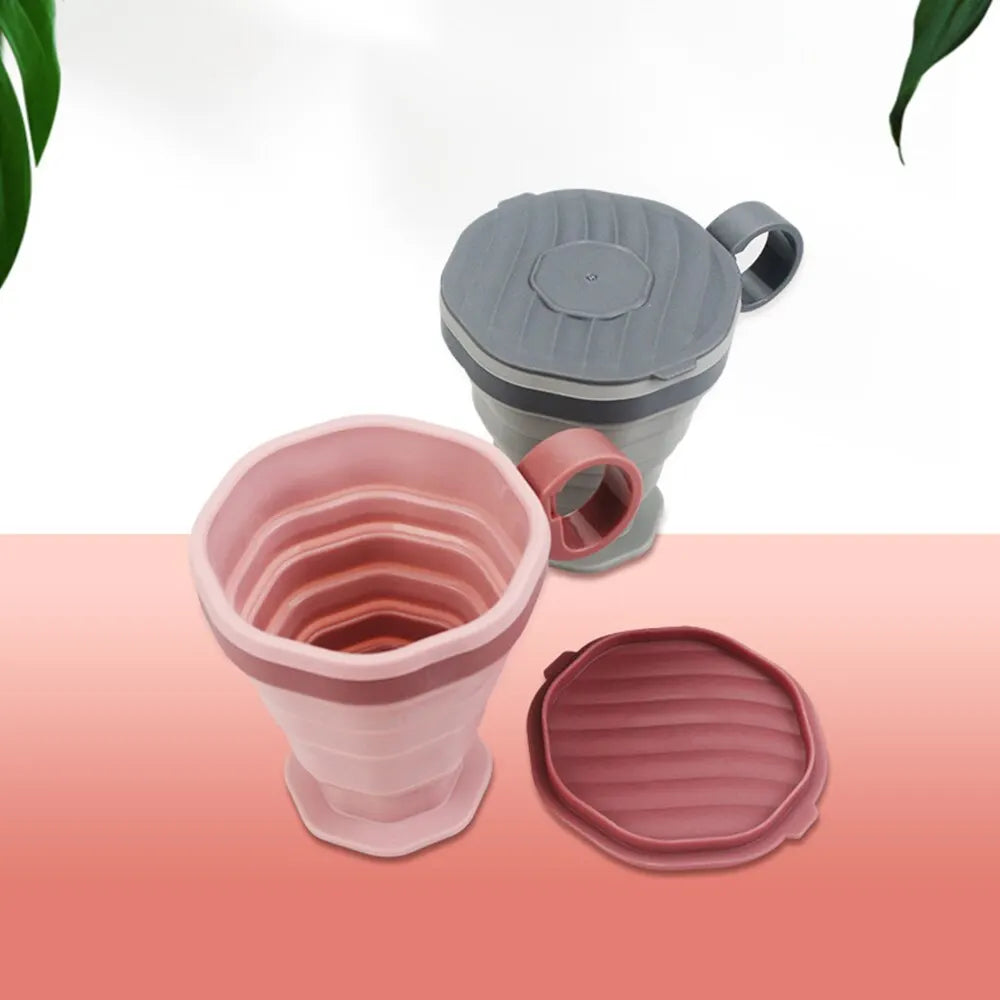 Portable Folding Coffee Cup with Lid - New Outdoor Travel Water Cup, Ideal for Carrying and Mouthwash