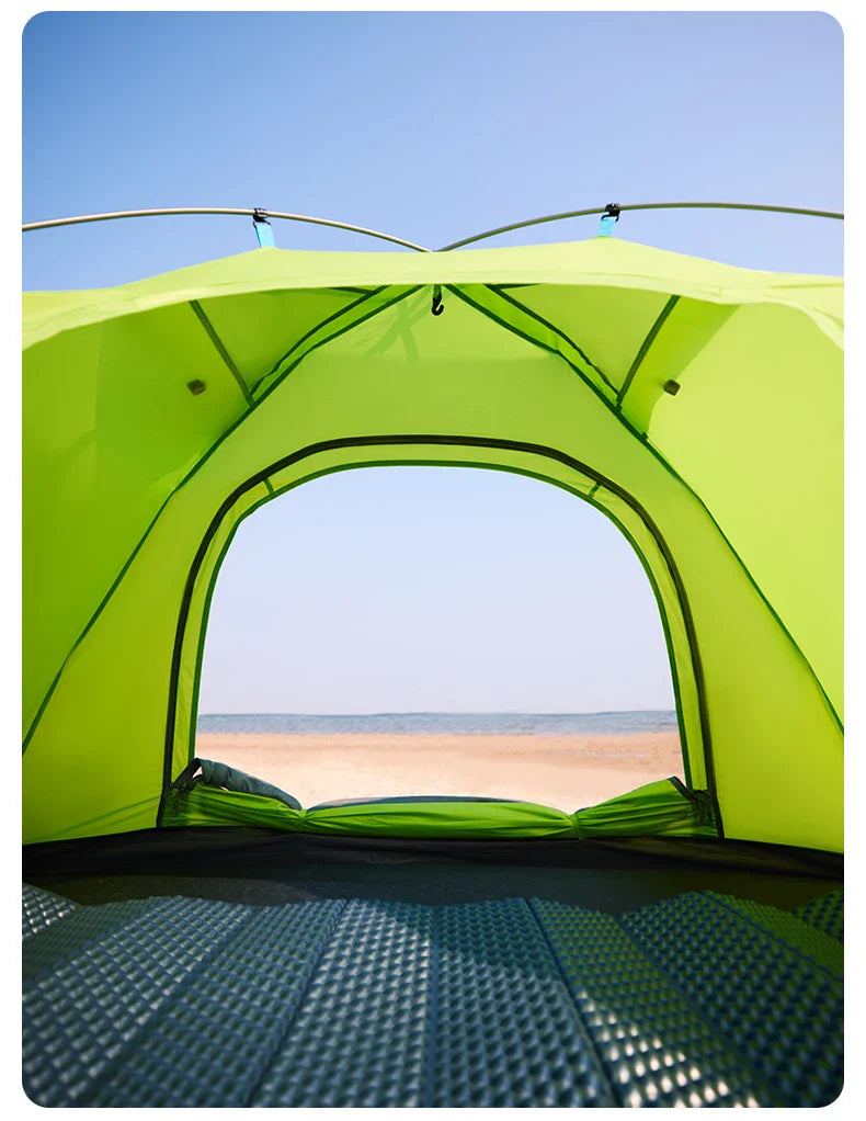 Naturehike 2024 New Camping Tent – Ultralight 2-Person Outdoor Tent, Large Space, Mosquito-Repellent, Quick Set for Beach & Hiking