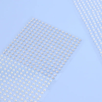 Mix 2mm/3mm/4mm Hair Pearls – Self-Adhesive Stickers for Hair, Face, Makeup, Nails & DIY Crafts
