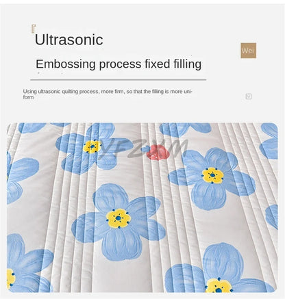 Quilted Spring Summer Quilt – Soft, Lightweight & Breathable Duvet for Queen Size, Comfortable & Washable