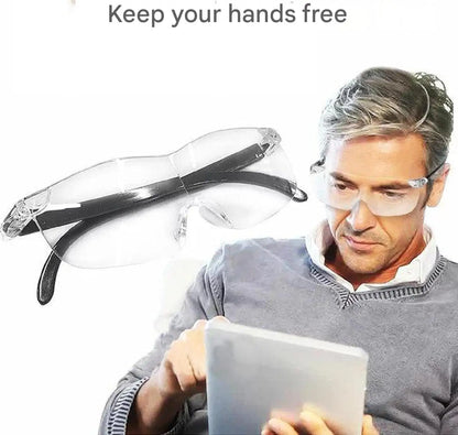 300% Magnifying Reading Glasses – Portable Anti-Blue Light Magnifier with Case for Close Work