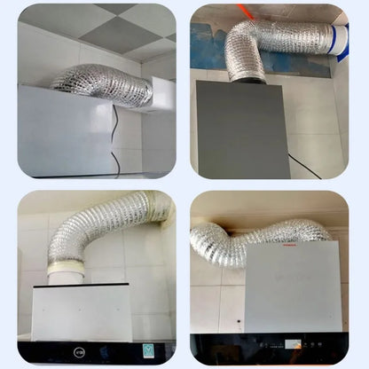 Scalable Aluminum Foil Ventilation Duct Hose – 80/100/120/150/200mm Exhaust Pipe for Kitchen, Bathroom & Fan Outlets