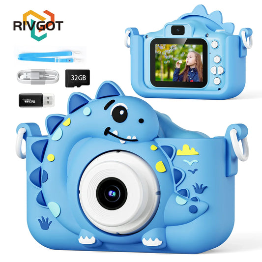 Mini Kids Digital Camera – Cute 1080p HD Camera with 32GB Card for Children & Educational Play