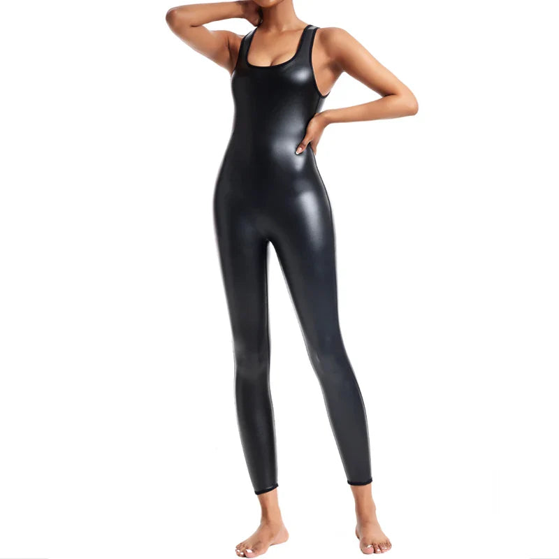 Women’s Body Shaper Bodysuit – U-Neck Sleeveless T-Shirt Vest, Waist Trainer, Corset & Tight Leggings Shapewear