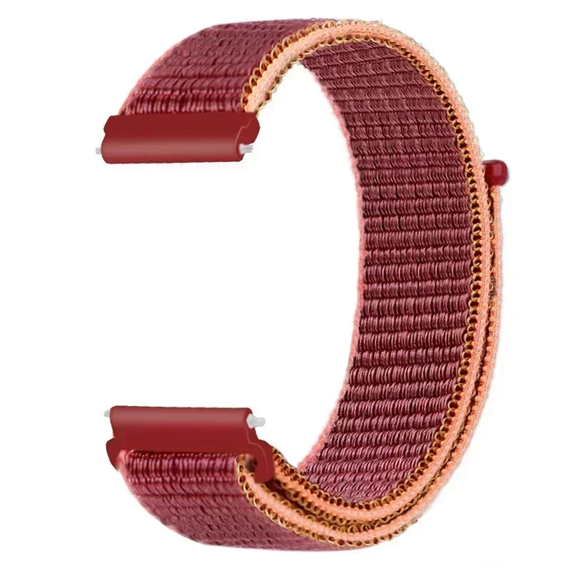 22mm Sport Nylon Loop Watch Band – Breathable Replacement Wristband for NORTH EDGE APACHE-46 Smartwatch, Durable Adjustable Strap