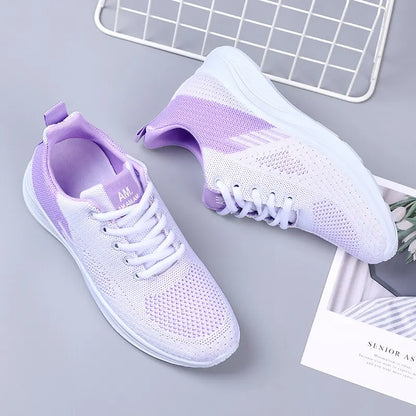 Spring Women's Lightweight Mesh Running Shoes – Breathable, Soft Sole, Sporty & Casual