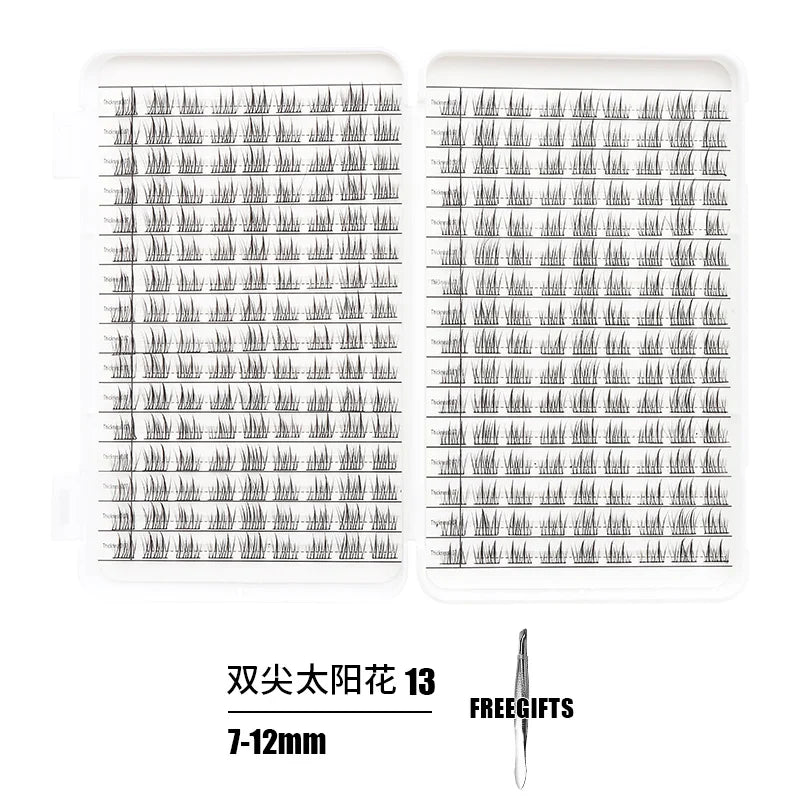 Individual Lash Extensions Kit – DIY Cluster Eyelash Book, False Lashes for Home Makeup