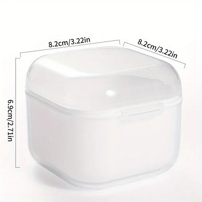 Nail Drill Bit Cleaning Box - Double-Layer Filter Storage Case for Manicure Tools