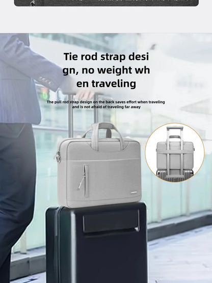 Business Laptop Bag Case - Shoulder Tote Briefcase for 13, 15, 17 Inch MacBook, HP, Huawei, Asus, Dell - Handbag Style