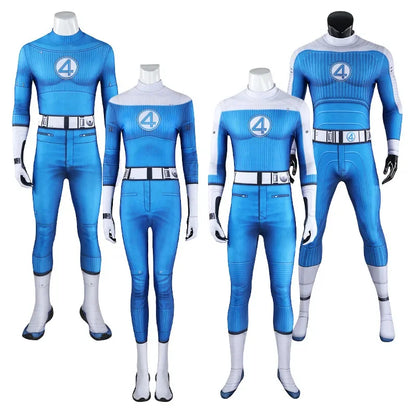 Fantastic Four Thing & Reed Richards Cosplay Costume – Blue Invisible Man Jumpsuit for Halloween & Superhero Events