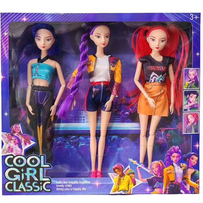 HOT K-Pop Demon Hunters Doll Toys – Rumi, Mira & Zoey Action Figures, Princess Baby Girl Plastic DIY Toy for Girls