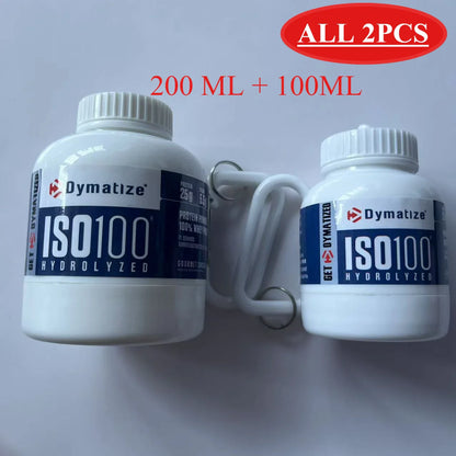 100/200ML Portable Mini Protein Powder Bottle — Keychain Health Container with Funnel for Sports & Outdoors