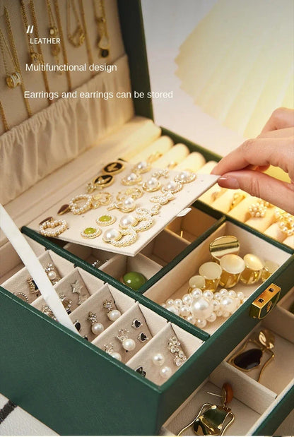 High-End Multi-Layer Jewelry Box – Large Capacity Drawer Organizer for Earrings and Accessories
