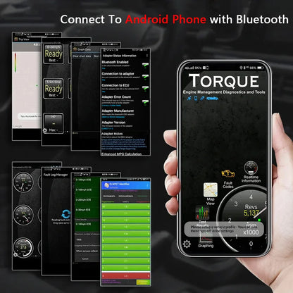 ATOTO 4450 OBD2 Scanner – Bluetooth ELM327 V1.5 Car Diagnostic Tool & Code Reader for Android OBDII