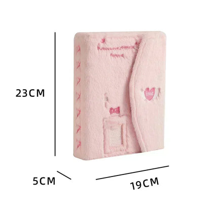 Plush Photo Card Binder - A5 Kpop Idol Cards Collect Book, Photocard Holder and Album, Book Binding Machine Compatible Card Supplies