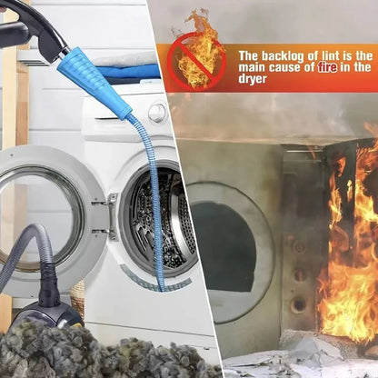 Dryer Vent Cleaner Kit - Flexible Vacuum Attachment for Lint Removal & Deep Dryer Hose Cleaning