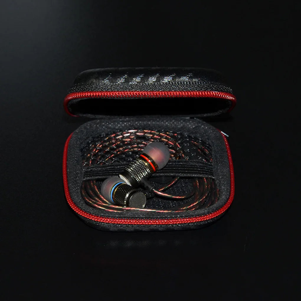 KZ Earphone Case – Portable EVA Zipper Headset Storage Box with Logo, Square Compression Organizer for Headphones