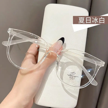 Transparent Round & Square Blue Light Blocking Glasses for Men & Women – Anti-Glare Computer Eyewear