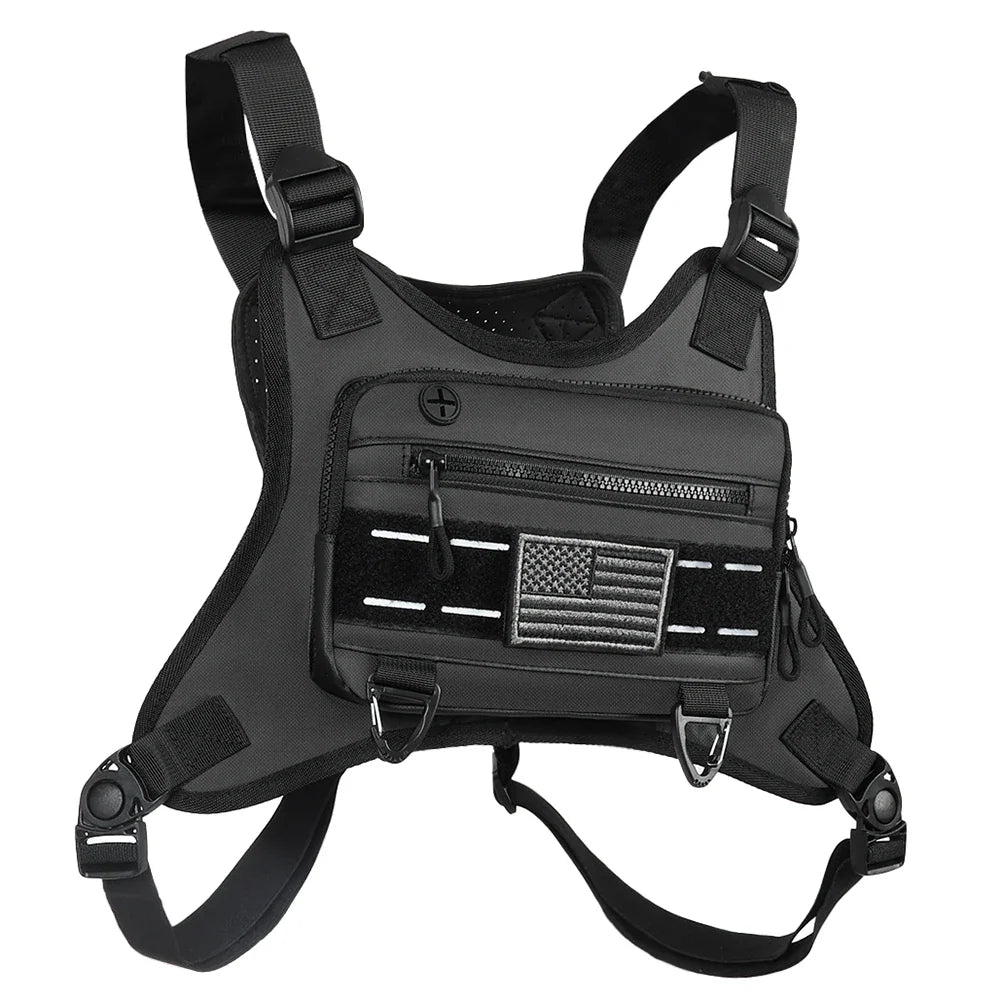 Sports Chest Bag – Lightweight Waterproof Running Vest with Pocket, Phone Holder & Large Capacity Tactical Front Pack