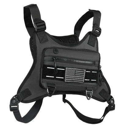 Sports Chest Bag – Lightweight Waterproof Running Vest with Pocket, Phone Holder & Large Capacity Tactical Front Pack