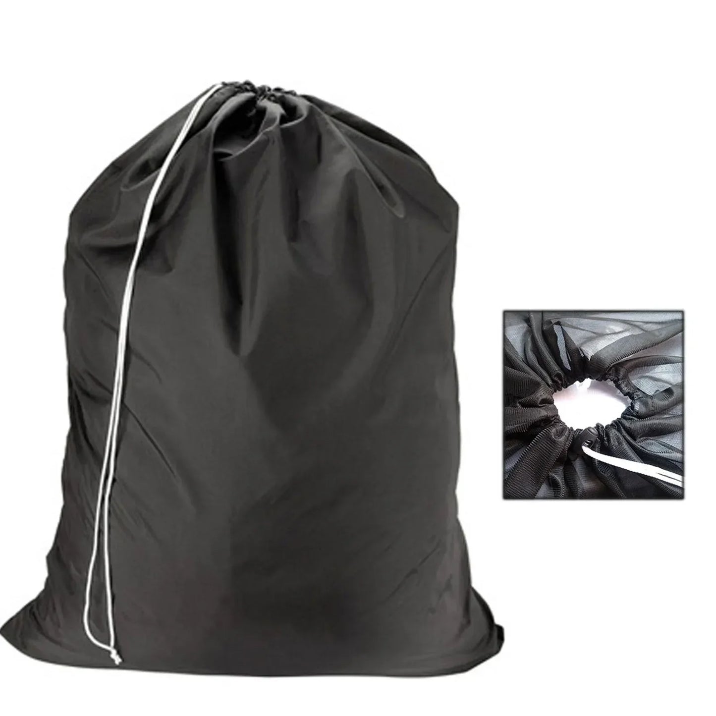 Large Nylon Mesh Laundry Bag — Durable Drawstring Clothes Washing Bag, Anti-Snag & Deformation