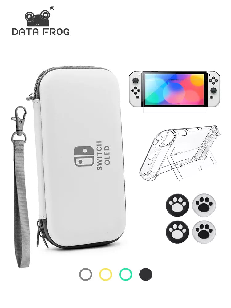 DATA FROG Carrying Case for Nintendo Switch OLED: Protective Hard Cover Shell - Storage Solution for Switch OLED Accessories