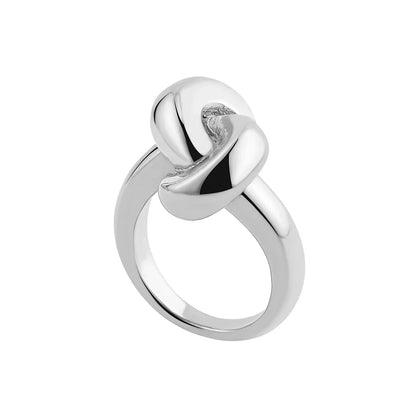 Vintage Stainless Steel Chunky Ring – Punk Irregular Adjustable Open Ring for Women, Wedding Jewelry Gift