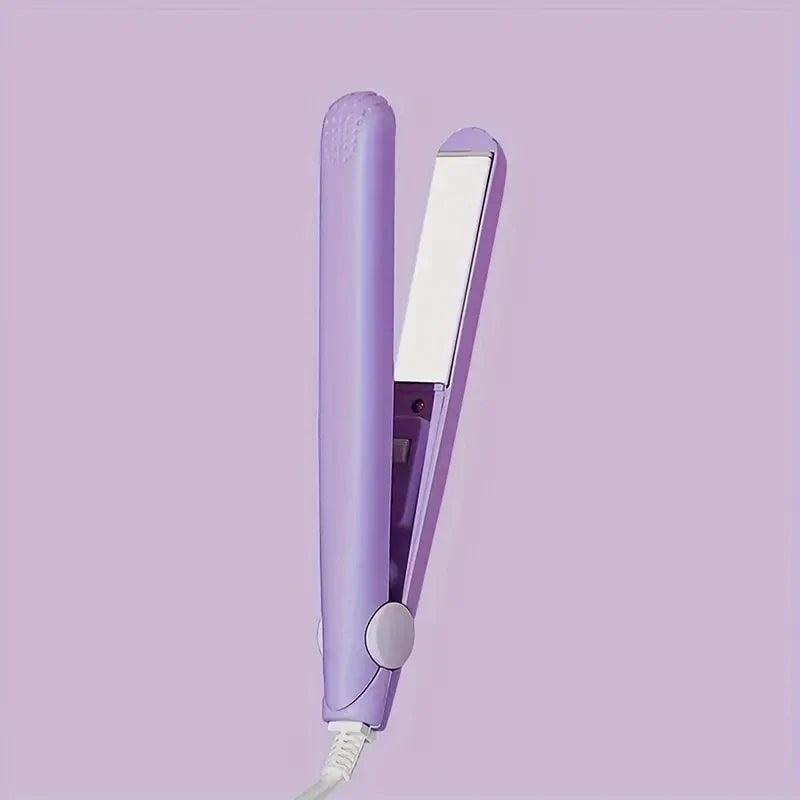 Mini Hair Straightener – Quick Heating Multi-Color Ceramic Plate for Bangs, Curling & Straightening