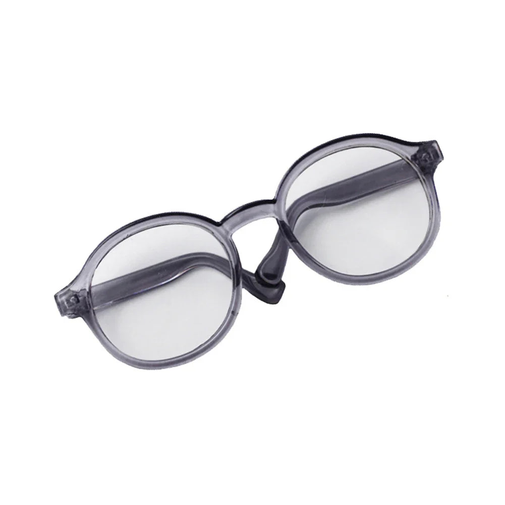 6.5cm Transparent Plastic Glasses for BJD Dolls, Labubu, MSD, SD, EXO - Sunglasses for 1/8, 1/6, 1/3, 1/4 Plush Dolls