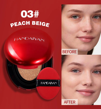 BB Cream Air Cushion Foundation - Full Coverage, Waterproof & Long-Lasting Brightening Makeup for Women - Korean Cosmetics