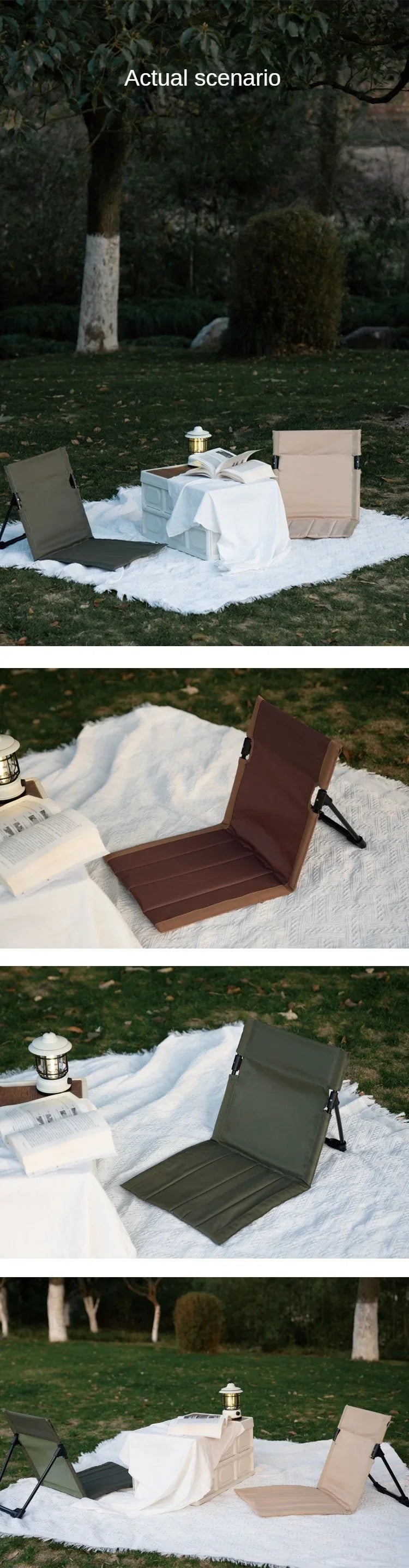 Outdoor Camping Lightweight Folding Chair – Comfortable Park, Leisure, Beach, and Lazy Chair, Portable Single Back Chair