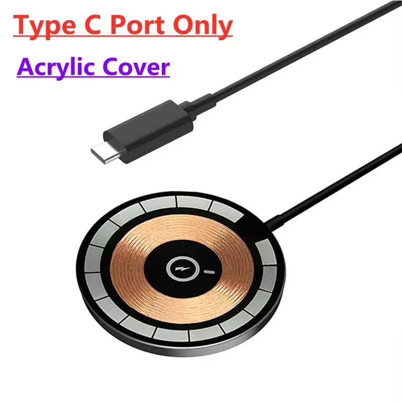 100W Magnetic Wireless Charger Pad — Fast PD Charging for iPhone 15/14/13 Pro Max, AirPods & MacSafe Portable Station