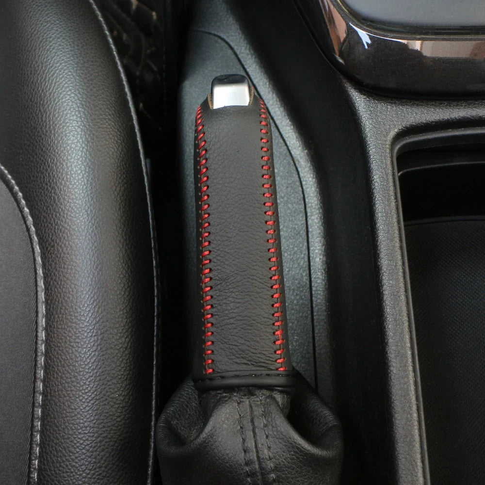 Carbon Fiber Leather Handbrake Cover for Peugeot – Fits 307, 308, 407, 206, 207, 3008, 406, 208, 2008, 508 & More