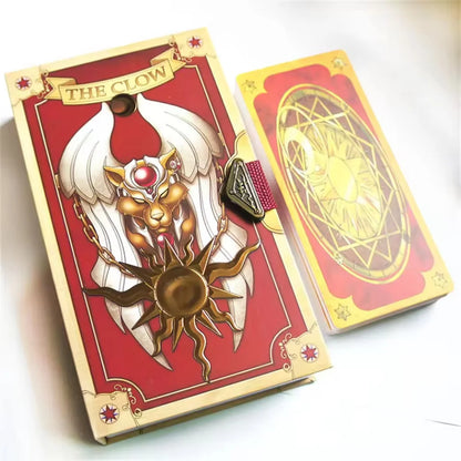 Card Captor Sakura Clow Cards – 60PCS Set with Box, Kinomoto Tarot Magic Book Cosplay Prop Toy