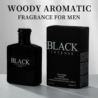 BLACK CHARM Eau de Parfum for Men – 3.4oz/100ml Woody Aromatic Fragrance, Fruit & Floral Notes