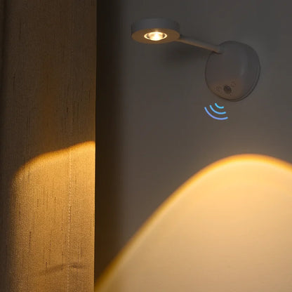 Motion Sensor Night Light Wireless USB LED | Kitchen Bedroom Living Room Wall Lamp | Indoor Lighting USB Rechargeable