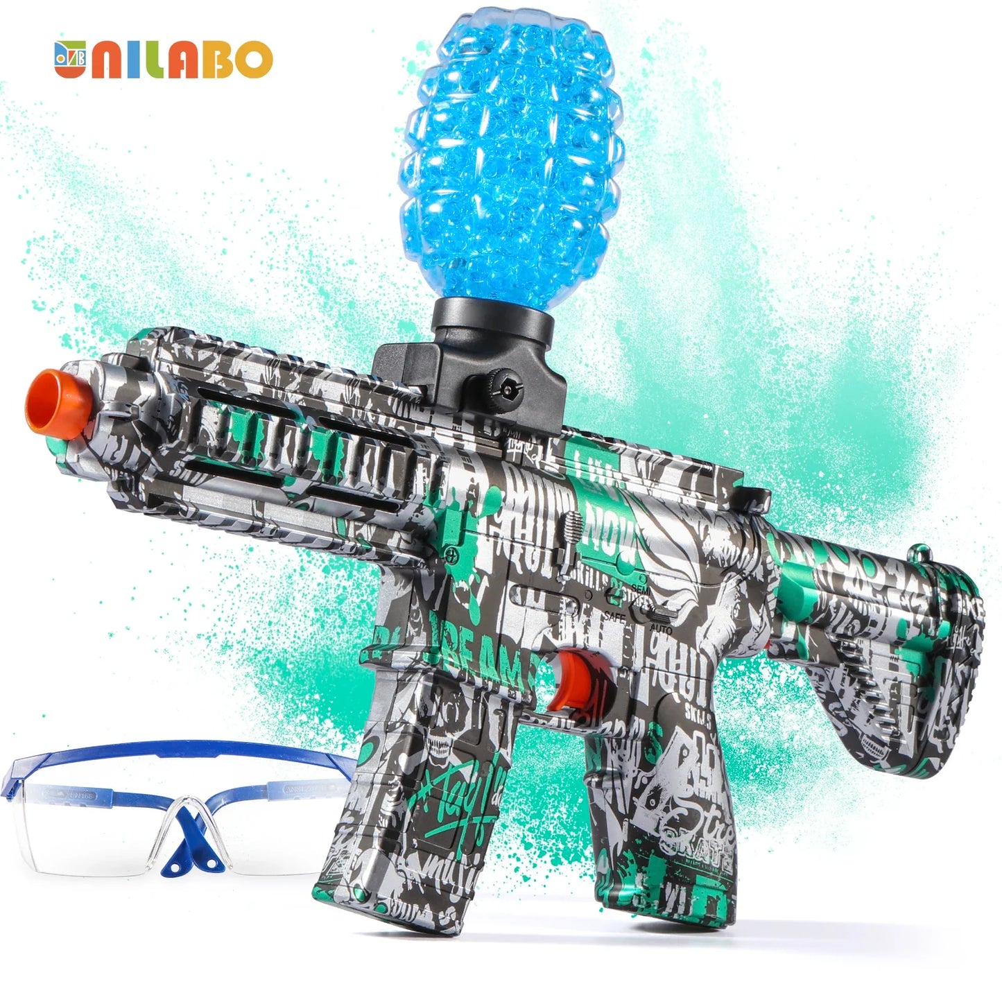M416 Electric Ball Blaster Toy Gun – High-Speed Metallic Finish, Rechargeable, Halloween & Thanksgiving Gift (Bullets Not Included)