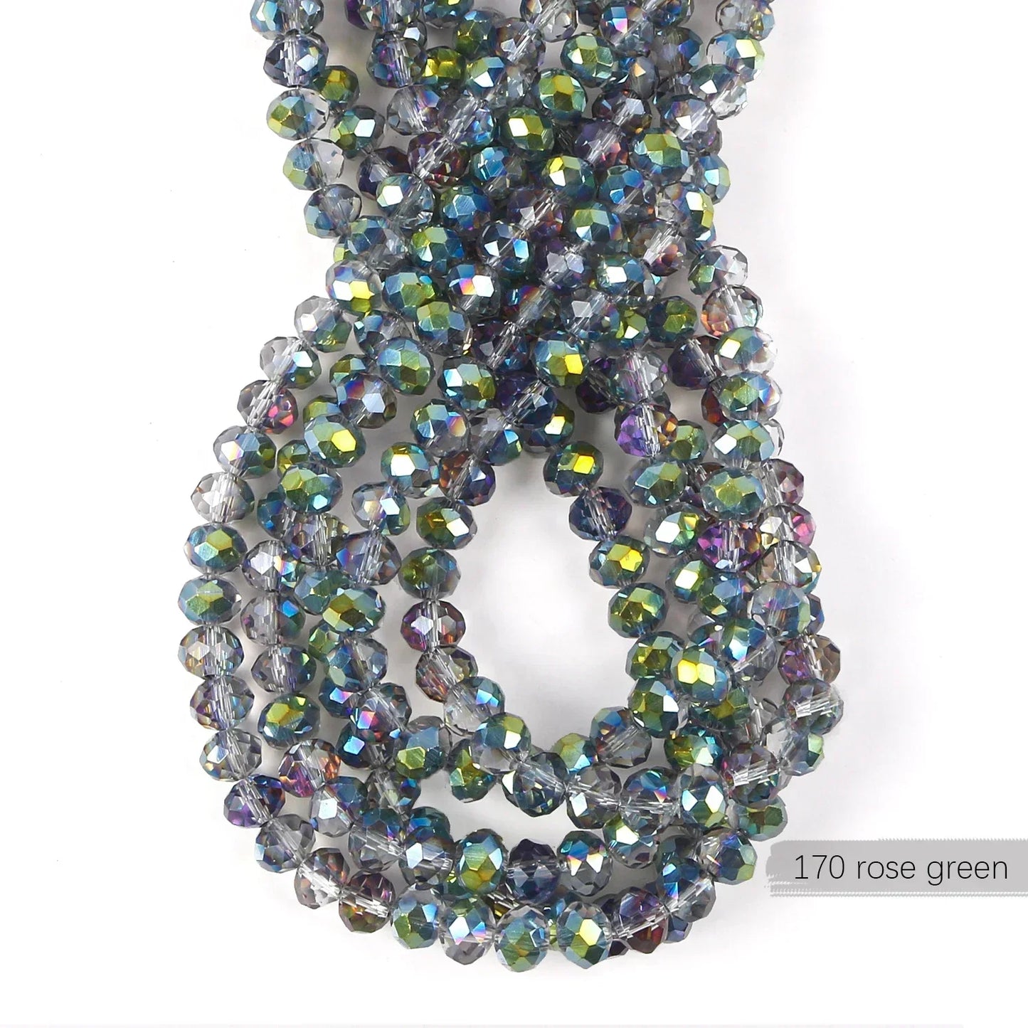Austria Crystal Rondelle Beads - 2mm/4mm/6mm/8mm Faceted Glass Spacer Beads for DIY Jewelry & Bracelet Making