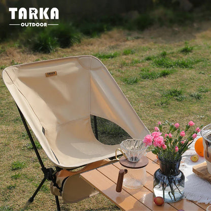 TARKA Foldable Camping Chair Set – Ultralight Moon Chairs for Backpacking, Beach, Picnic, Fishing & Garden Use