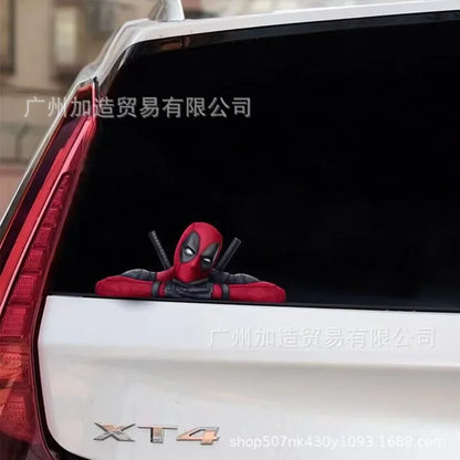Cute Deadpool Car Sticker – Waterproof Heart Decal for Scratch Cover, Exterior Decoration & Gift Accessory