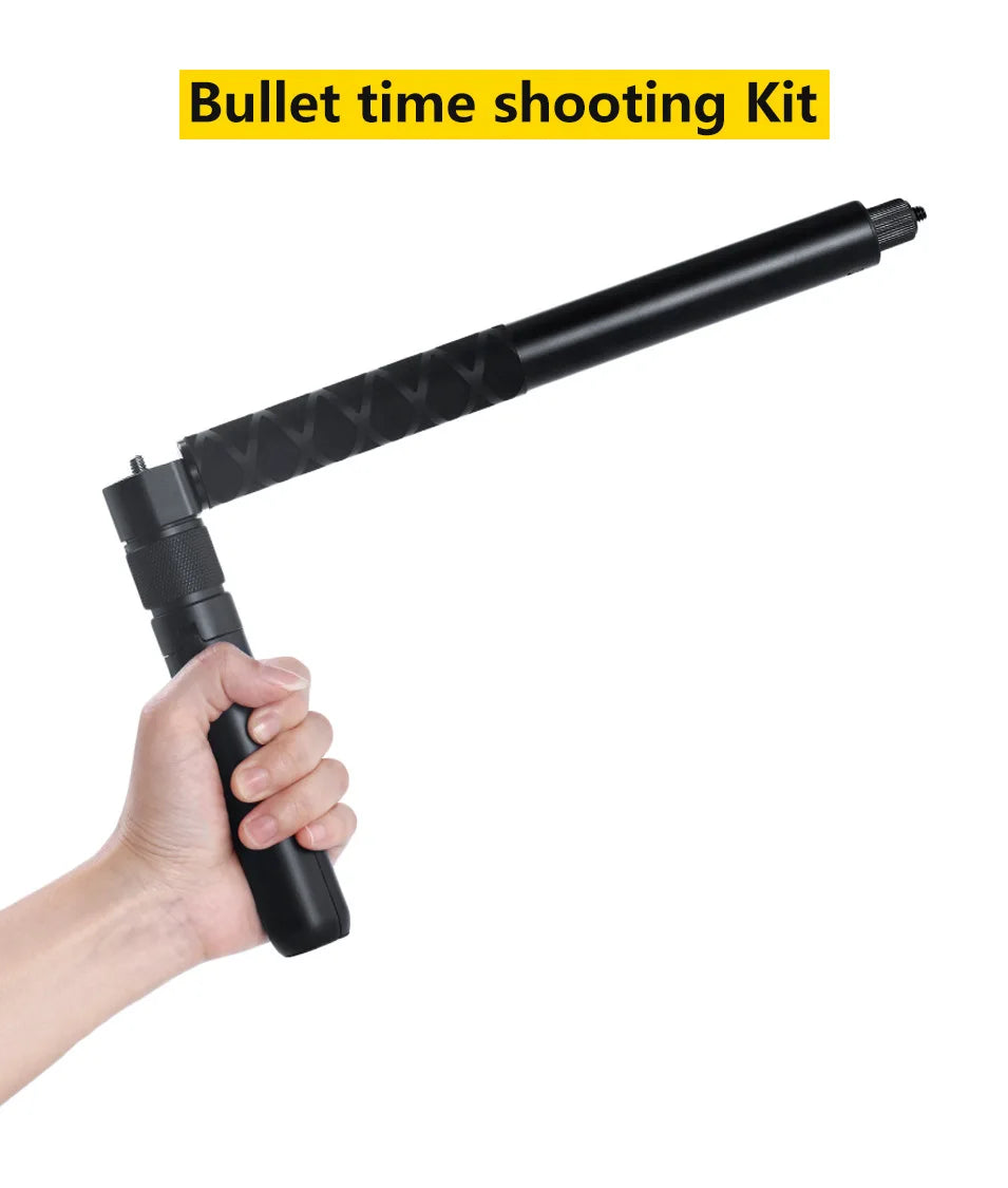 Vamson Invisible Selfie Stick for Insta360 X3 – Rotating Bullet Time Handheld Tripod for GoPro & Insta360 ONE