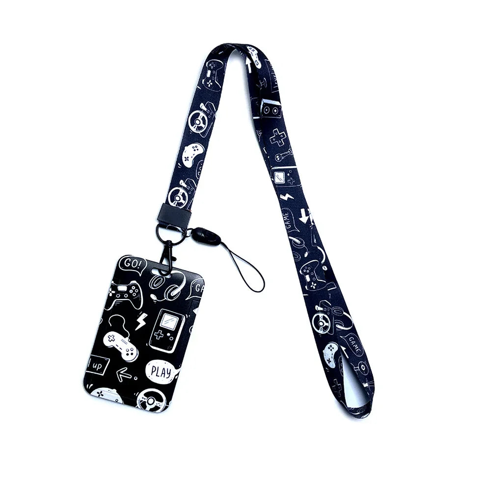 Gamer Card Holder Neck Strap Lanyard – Key, ID & Phone Badge Holder with Cool Hanging Rope