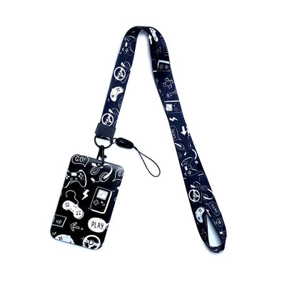 Gamer Card Holder Neck Strap Lanyard – Key, ID & Phone Badge Holder with Cool Hanging Rope