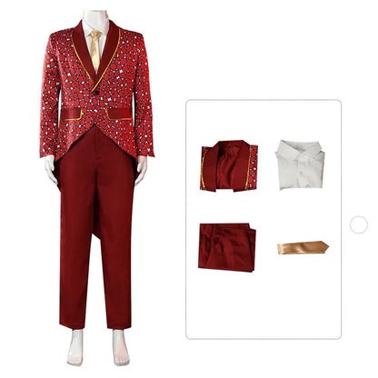 Fulujiacos Jim Carrey Cosplay Costume — Yellow Stanley Ipkiss Suit from The Mask