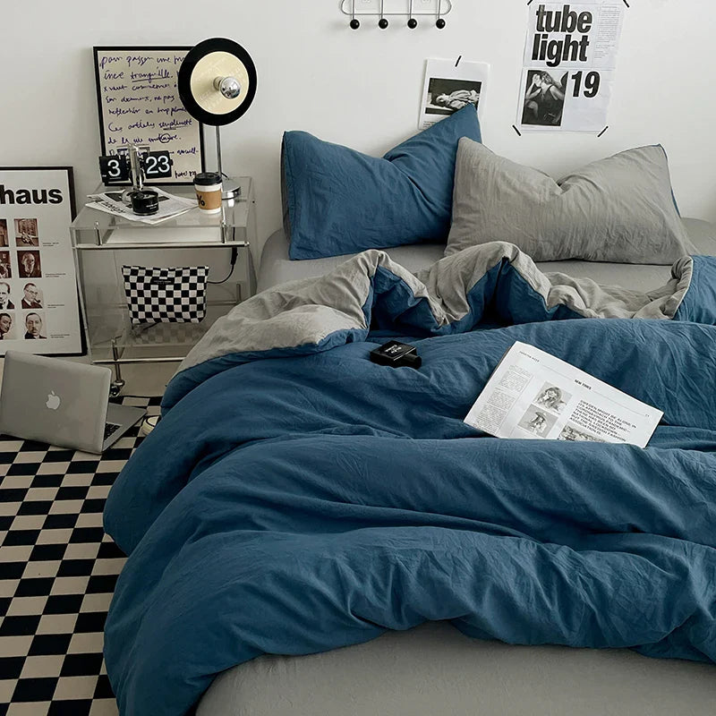 Bedding Comforter Set – Duvet Cover & Bed Sheets with Pillowcases for Queen/King Bed, Edredones de Cama